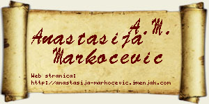 Anastasija Markočević vizit kartica